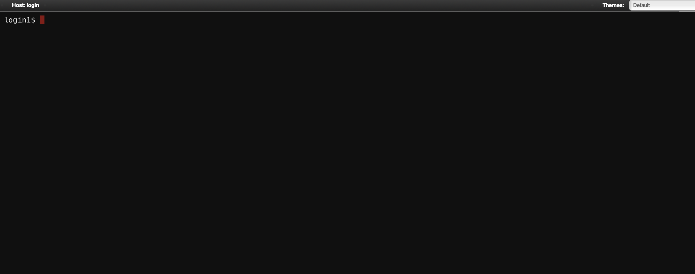 Terminal for Login Node